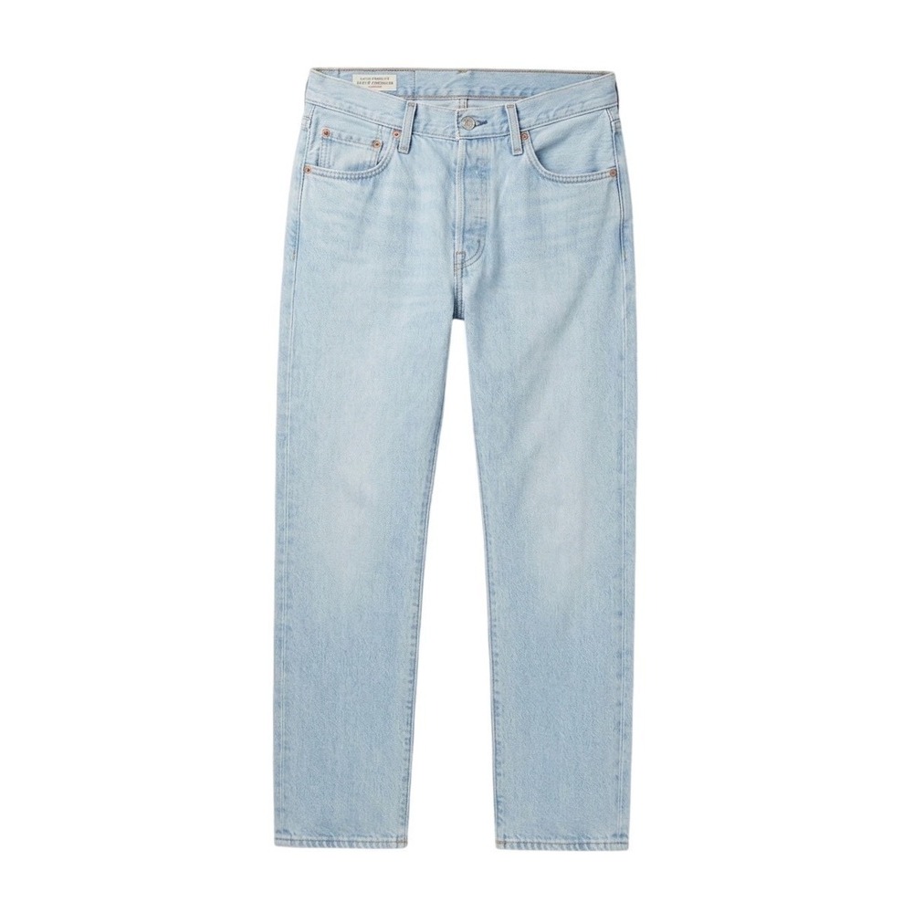 Levis Premium 501 90's Fit Jeans Light Wash Blue Denim Button Fly Womens